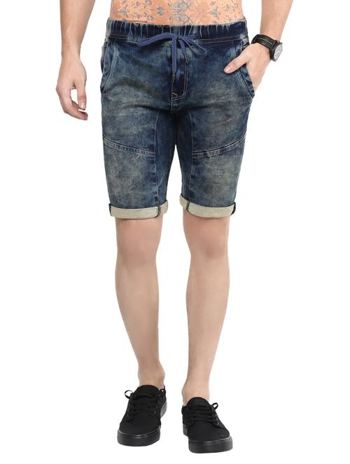 dark blue denim shorts - 13119401 - Very Small Image - 1