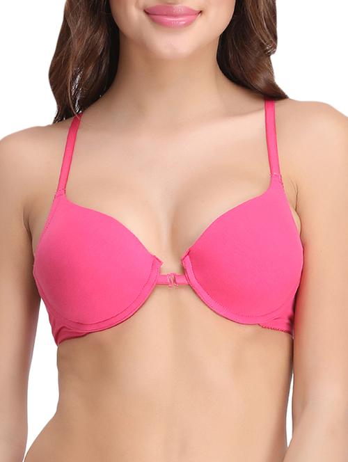 pink cotton bra - 13119607 - Very Small Image - 1