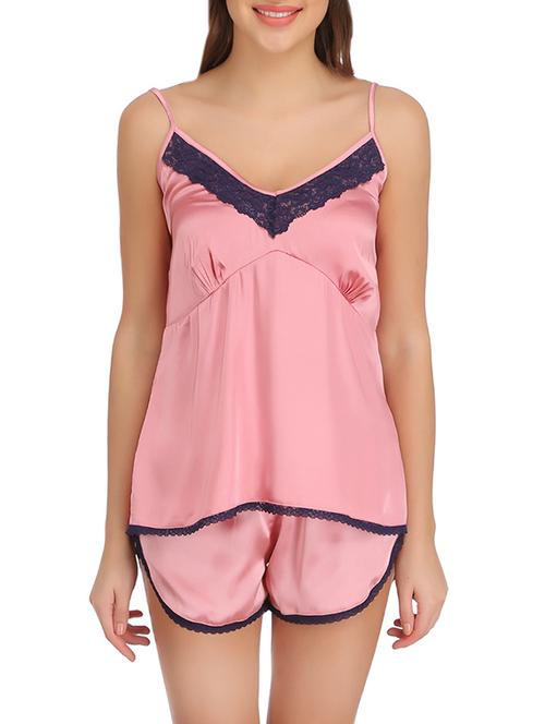 pink satin shorts set - 13119696 - Very Small Image - 1