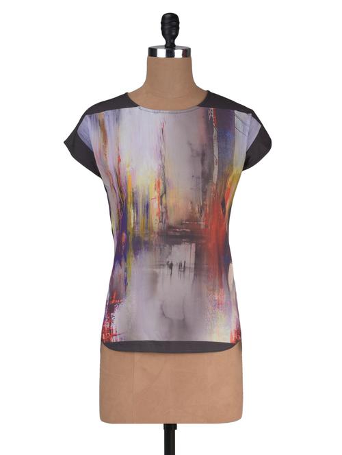 the vanca multicolored abstract digital print high-low top - 1312014 - Very Small Image - 1