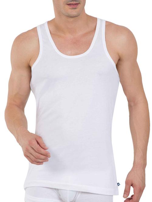 white cotton blend vest - 13120640 - Very Small Image - 1