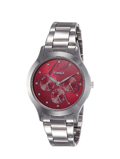 timex e-class analog red dial women's watch - ti000q80200 - 13120976 - Very Small Image - 1