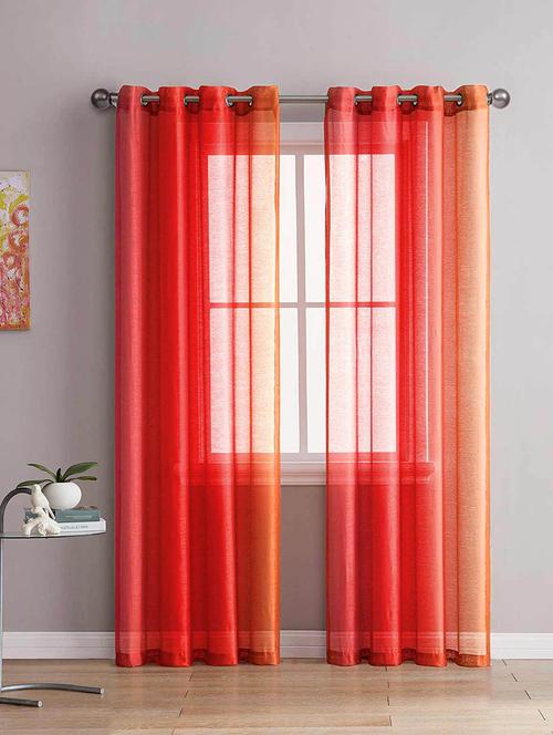 shaded polyester door curtain (set of 2 pc) - 13121695 - Very Small Image - 1