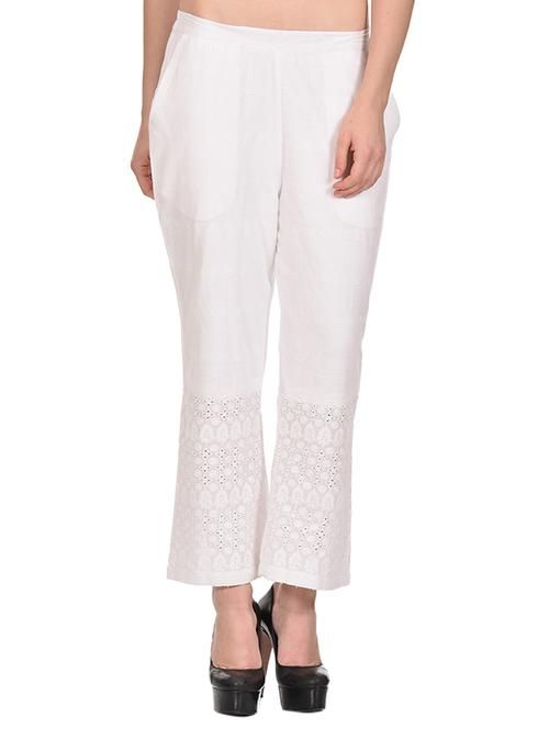 white cotton palazzo - 13123206 - Very Small Image - 1