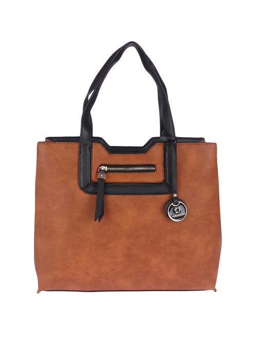tan leatherette handbag - 13123758 - Very Small Image - 1