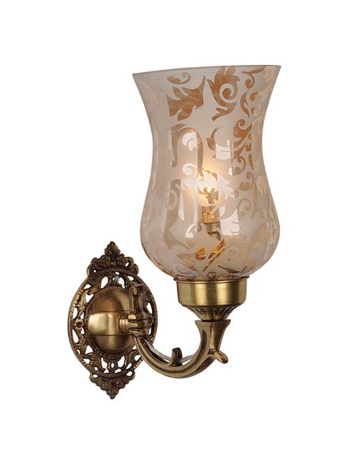 fos lighting brass mini single wall scone with luster etched glass - 13125074 - Very Small Image - 1
