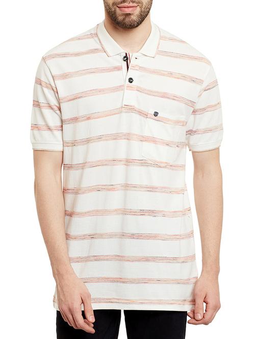 white cotton striped t-shirt - 13125910 - Very Small Image - 1