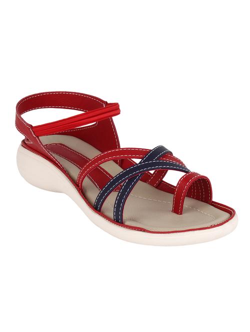 red ankle strap sandal - 13126004 - Very Small Image - 1