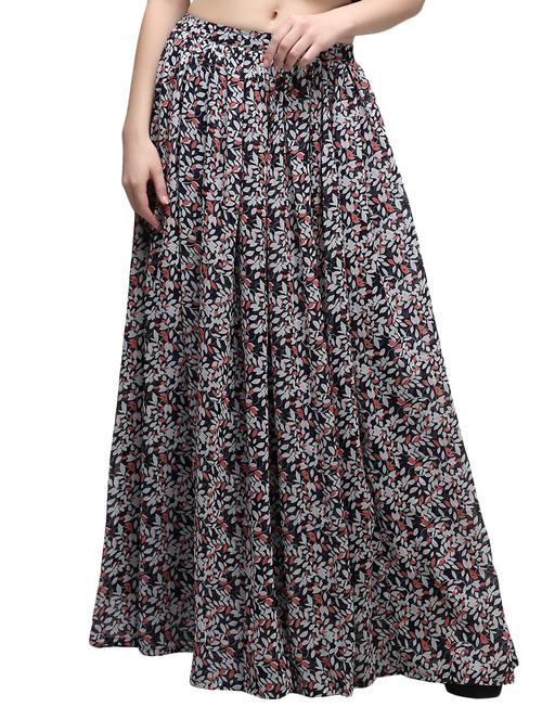 black georgette long skirts - 13127284 - Very Small Image - 1