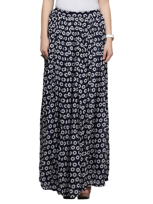 black georgette long skirts - 13127299 - Very Small Image - 1
