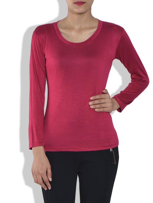 maroon viscose t shirt - 1312830 - Very Small Image - 1