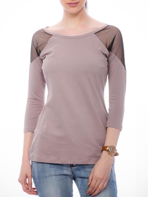beige cotton regular top - 13131419 - Very Small Image - 1