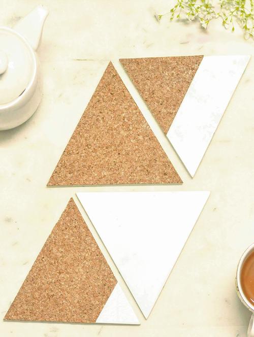 untold homes triangle cork coasters - set of 4 - 13131498 - Very Small Image - 1