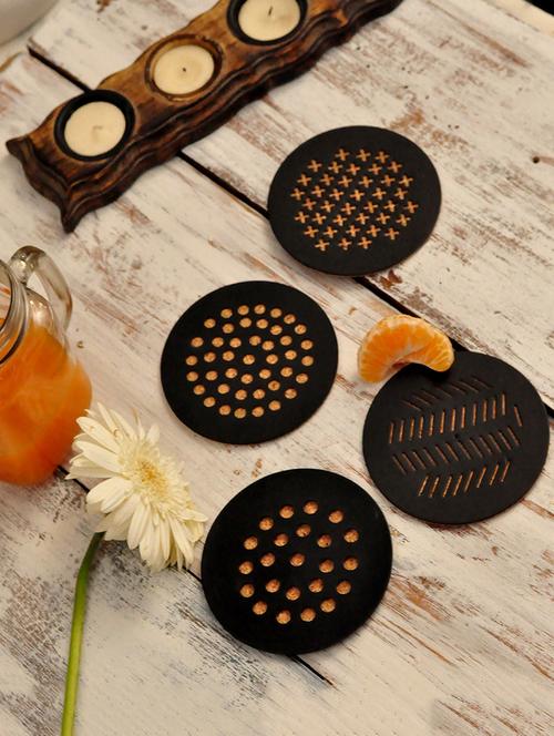 untold homes metal cork cutwork coasters (set of 4) - 13131505 - Very Small Image - 1