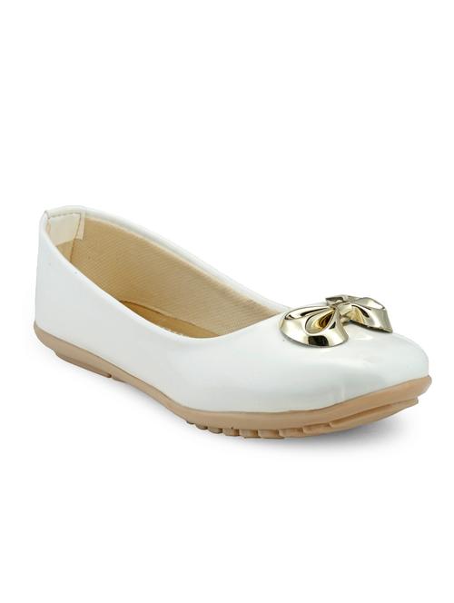 white pu slip on ballerina - 13131520 - Very Small Image - 1