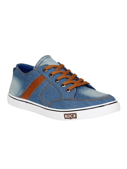 light blue denim lace up sneakers - 13131607 - Very Small Image - 1