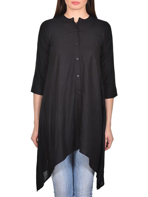 black viscose tunic - 13133092 - Very Small Image - 1