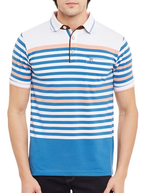 white cotton striped t-shirt - 13135980 - Very Small Image - 1