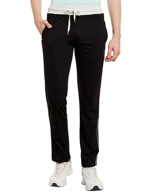black cotton full length track pant - 13136205 - Very Small Image - 1