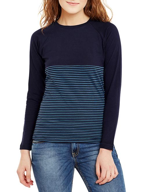 blue cotton blend regular tshirt - 13142335 - Very Small Image - 1