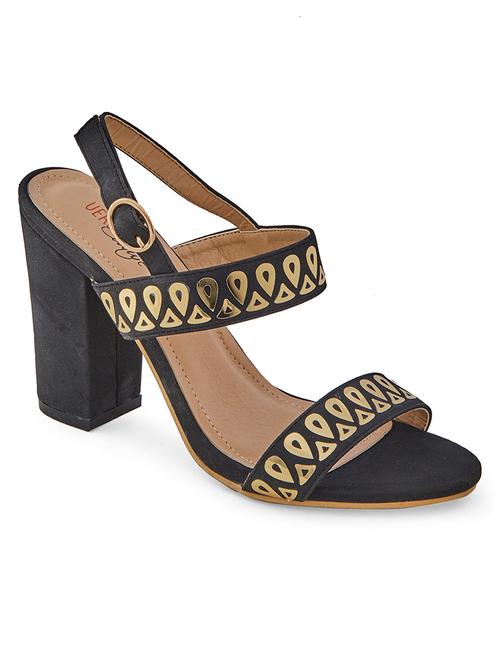 black pu back strap sandals - 13142834 - Very Small Image - 1
