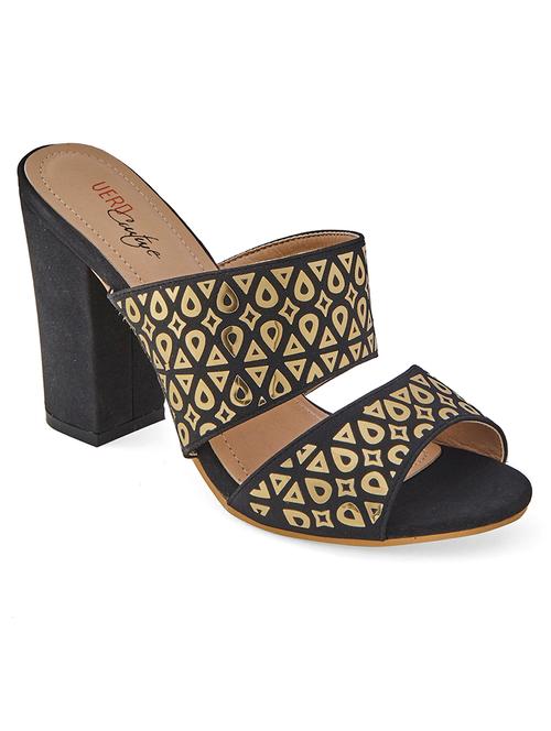 black pu slip on sandals - 13142841 - Very Small Image - 1