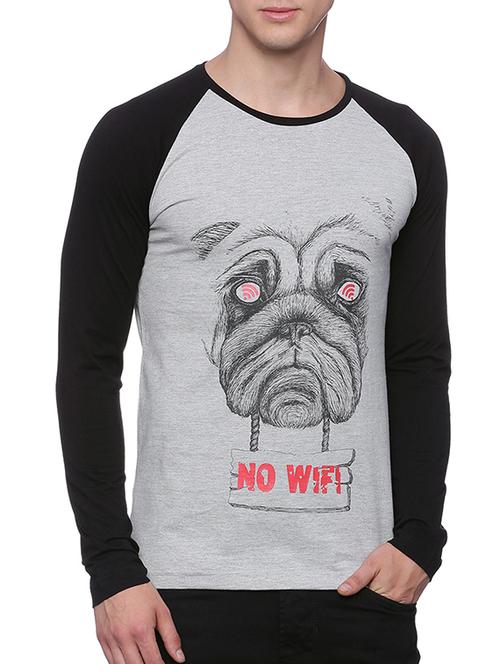 grey cotton printed t-shirt - 13143235 - Very Small Image - 1