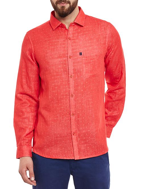 red cotton casual shirt - 13144298 - Very Small Image - 1