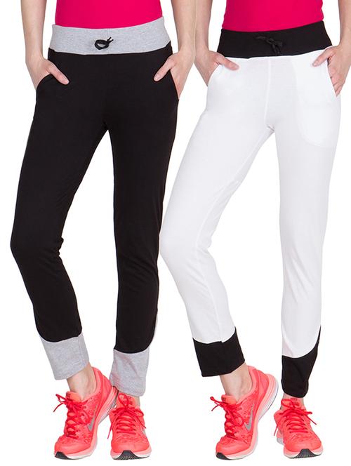 multi colored cotton blend track pant combo - 13144531 - Very Small Image - 1