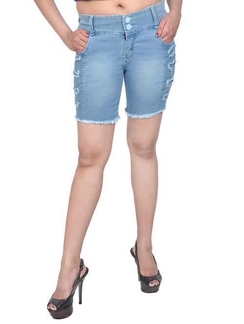 blue denim shorts - 13146957 - Very Small Image - 1