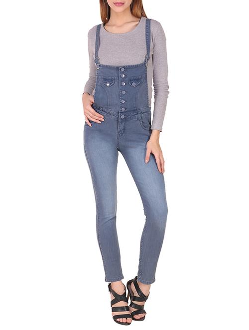 blue denim dungree jumpsuit - 13147632 - Very Small Image - 1