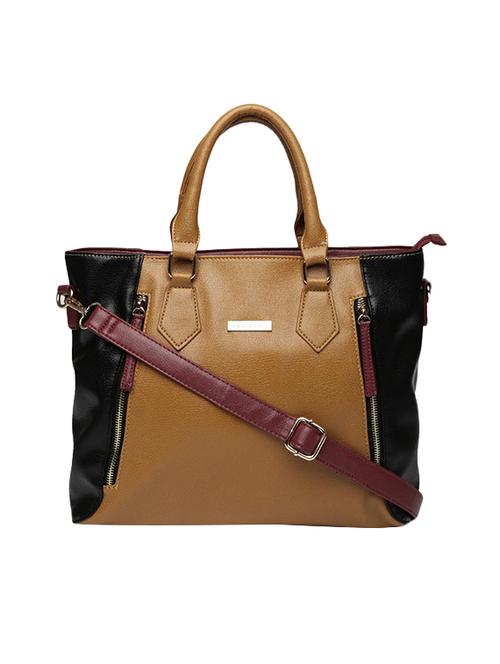 tan leatherette handbag - 13149381 - Very Small Image - 1