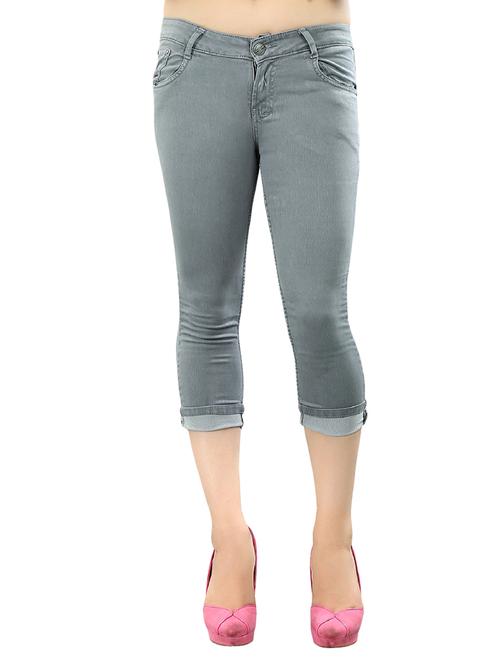 grey denim capri - 13151361 - Very Small Image - 1