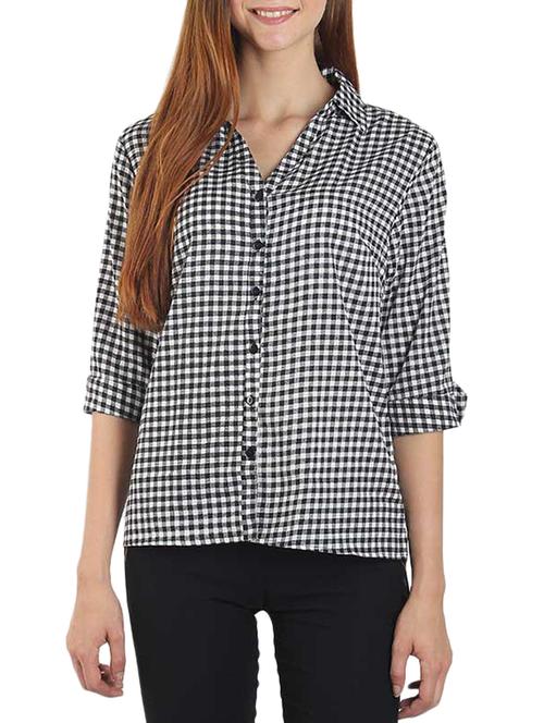 black crepe regular shirt - 13153297 - Very Small Image - 1