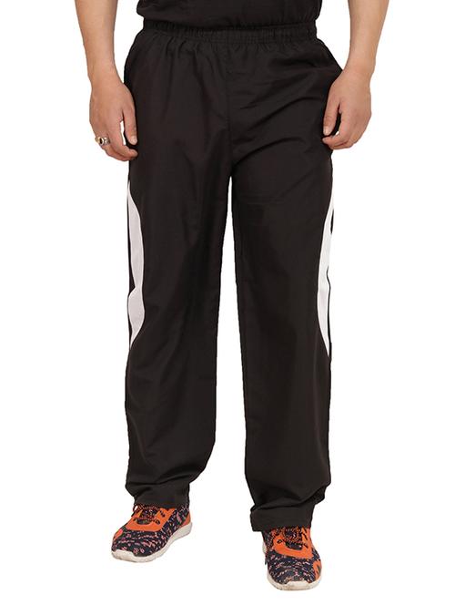 black polyester full length track pant - 13153558 - Very Small Image - 1