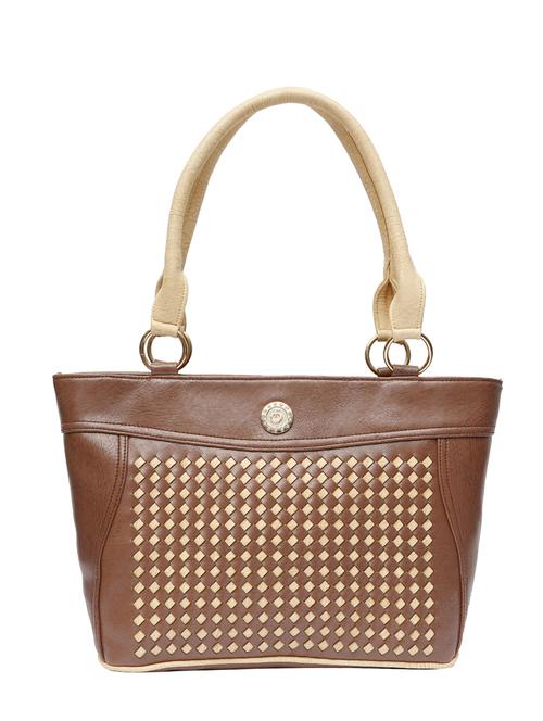 tan leatherette handbag - 13154904 - Very Small Image - 1