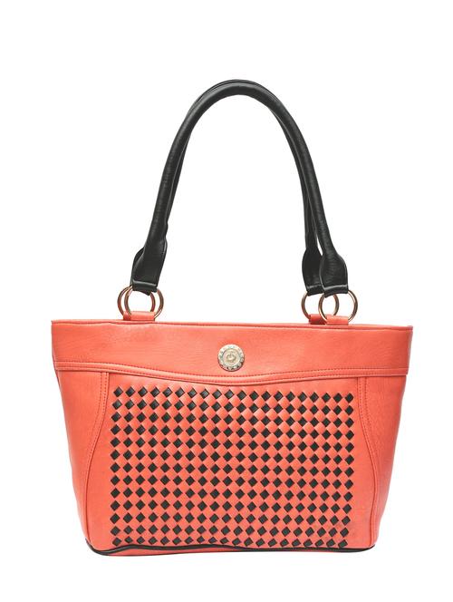 orange leatherette handbag - 13154906 - Very Small Image - 1