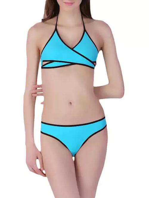 light blue polyamide bikini - 13155566 - Very Small Image - 1