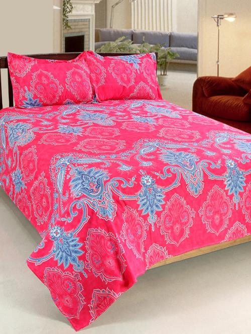valtellina cotton 3d 1 double bedsheet with 2 pillow covers trt-008 - 13159580 - Very Small Image - 1