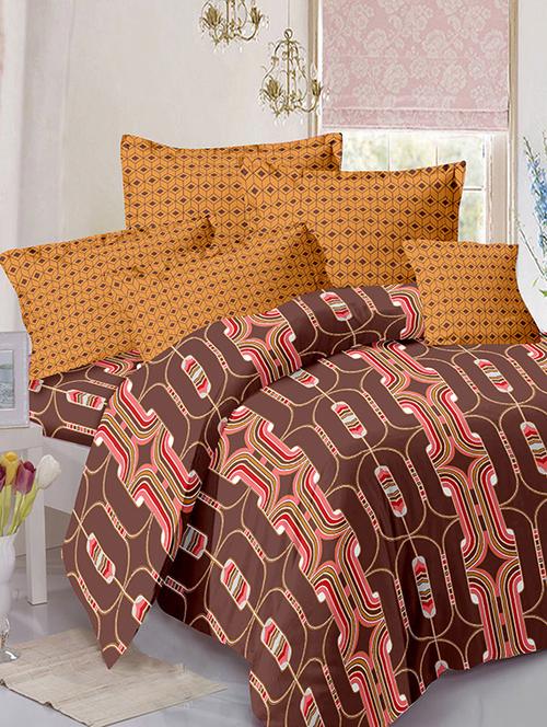valtellina cotton king size 1 double bedsheet with 2 pillow covers - 13159598 - Very Small Image - 1
