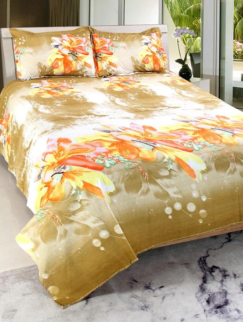 valtellina cotton 3d 1 double bedsheet with 2 pillow covers trt-019 - 13159655 - Very Small Image - 1