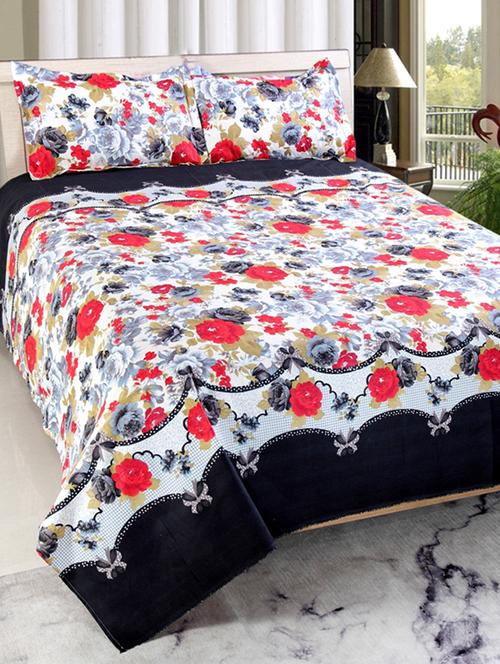 valtellina cotton 3d 1 double bedsheet with 2 pillow covers trt-021 - 13159657 - Very Small Image - 1