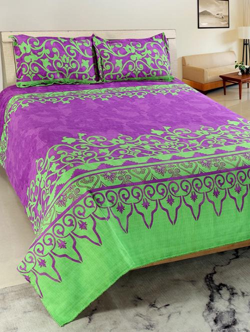 valtellina cotton 3d 1 double bedsheet with 2 pillow covers trt-026 - 13159662 - Very Small Image - 1