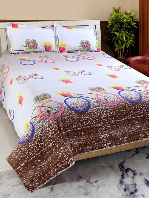 valtellina cotton 3d 1 double bedsheet with 2 pillow covers trt-031 - 13159667 - Very Small Image - 1