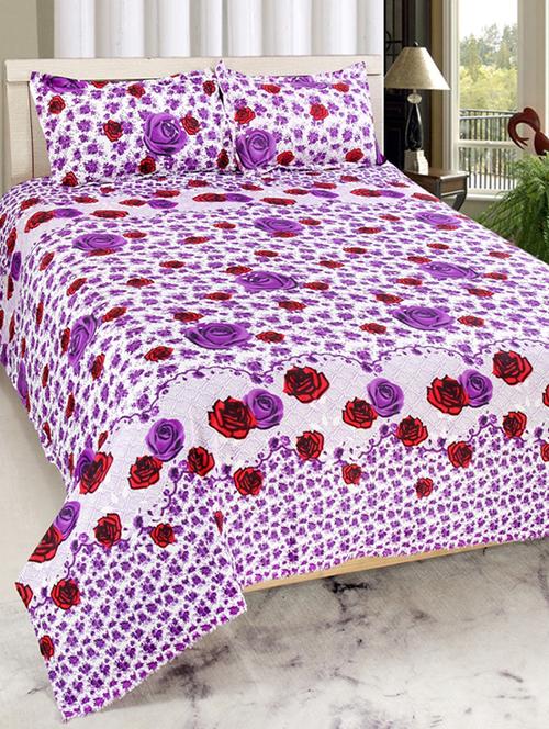 valtellina cotton 3d 1 double bedsheet with 2 pillow covers trt-043 - 13159679 - Very Small Image - 1