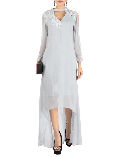 ice grey high low dress - 13160723 - Very Small Image - 1