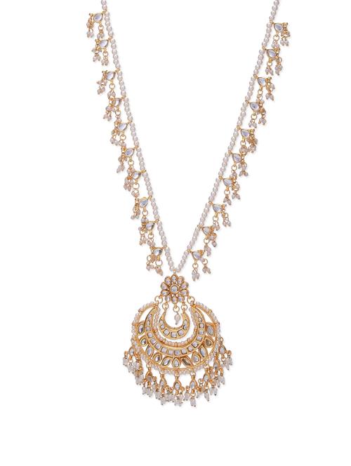chaand kundan necklace - 13161353 - Very Small Image - 1