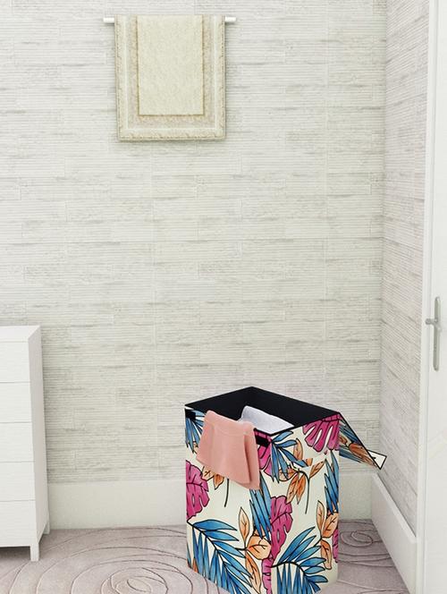 home candy multi leaves small foldable laundry cum storage bag - 13161669 - Very Small Image - 1