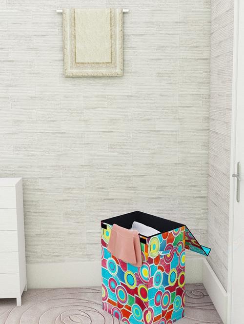 home candy colorful polka small foldable laundry cum storage bag - 13161678 - Very Small Image - 1