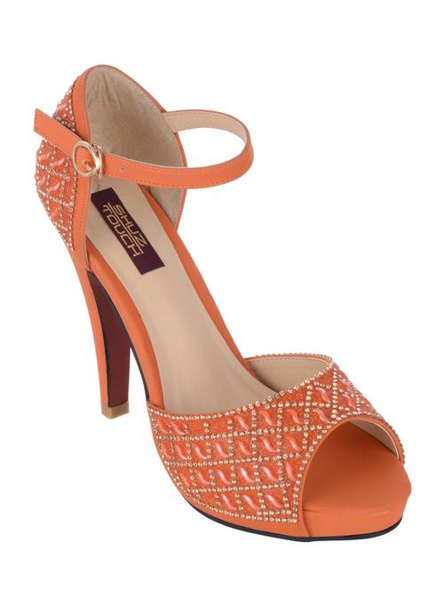 orange ankle strap sandal - 13162569 - Very Small Image - 1